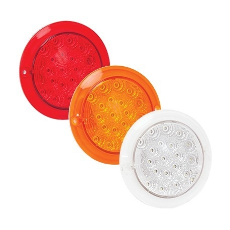 LED Autolamps 102 Series Round Stop/Tail Lamp with Red Lens 130mm Diameter - Image 2