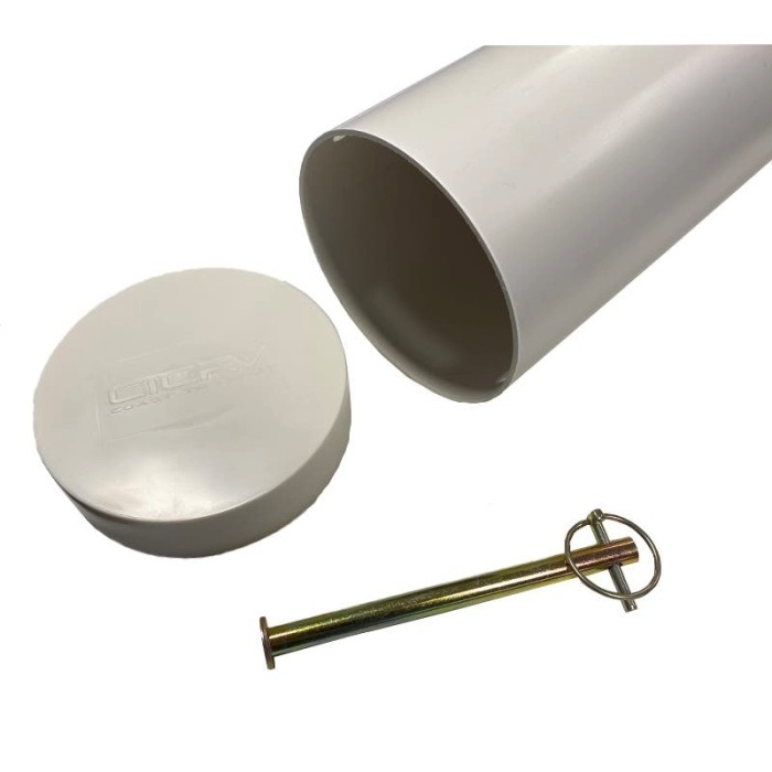 Coast RV Pole Carrier (White) 2000mm x 150mm with Mounting Brackets - Image 2