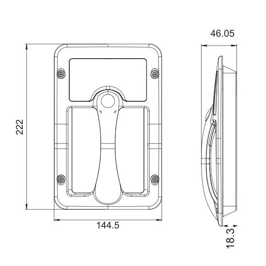 Camec LED Grab Handle with Light - Chrome - Image 2