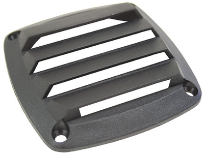 OzVent 90mm x 90mm Nylon Louvre Vent - Black