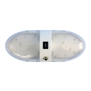 Jayco 12V LED Dual Oval Light with Power Jack - Blue / White Light