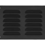 Vent Pressed Aluminium Black Satin 150mm x 100mm