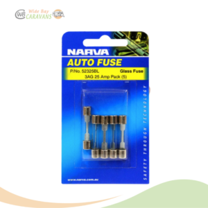 GLASS FUSE - 25 Amp - 3AG - Blister pack of 5