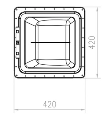 Coast RV 14 x 14 White Wind-up Roof Vent with 12 Fan - Image 3
