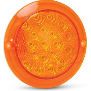 LED Autolamps 102 Series Round Rear Indicator Lamp with Amber Lens 130mm Diameter