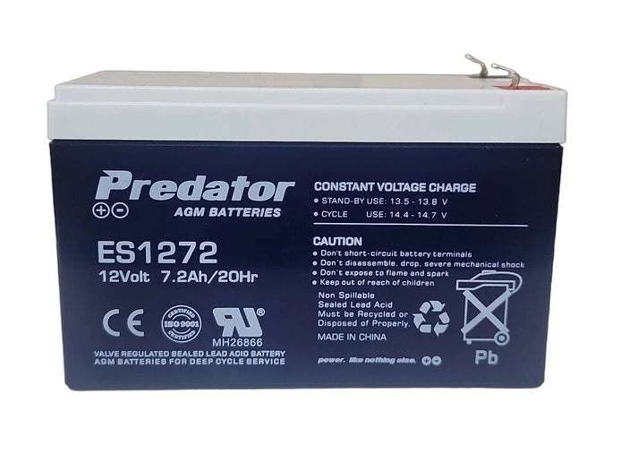 Predator AGM Battery 12V 7.2AH General Purpose