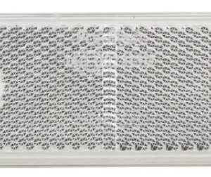 CLEAR RETRO REFLECTOR WITH DUAL FITTING HOLES - SINGLE
