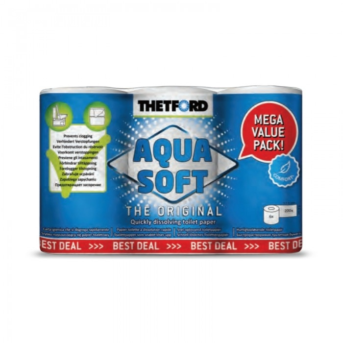 Thetford Aqua Soft Toilet Paper 6-Pack