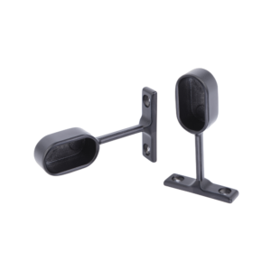 Oval Wardrobe End Pillar - Matt Black (Single)