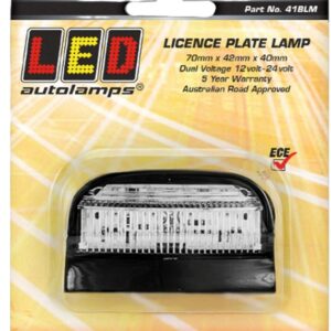 LED Autolamps Licence Plate Lamp with Black Housing Multi V