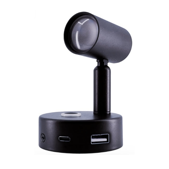 Downlight Reading Light Dual USB-A & C - Black