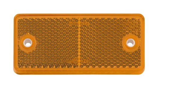 Narva Amber Retro Reflector with Dual Fixing Holes (84031)