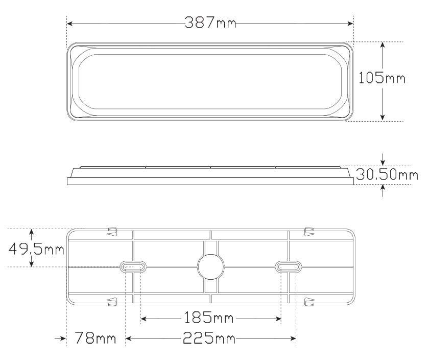 LED Autolamps Combination Lamp 385 Series Stop/Tail/Indicator/Reverse Twin Blister (2 Pack) - Image 2