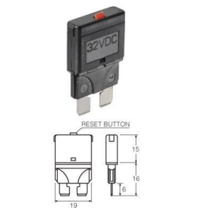 Narva Circuit Breaker 10 Amp Manual Reset Blade (55710BL)