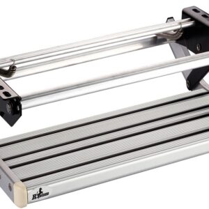 SINGLE ALUMINUM MANUAL SPRING LOAD STEP, 210MM DROP DOWN