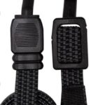Adjustable Flat Stretch Cords with Steel Core Hooks (Pair)