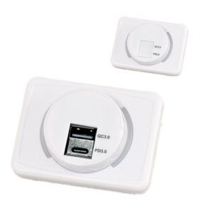 Twin Charging Station USB A/USB C - White - 12 Volt