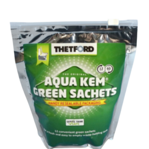 Thetford Aqua Kem Green Sachets - Waste Cassette Additive 12 Sachets Septic Safe