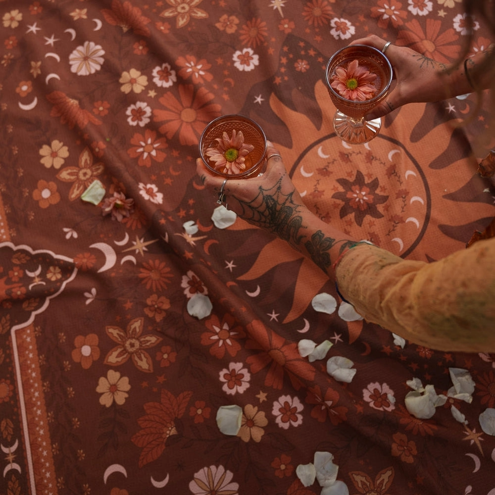 SomerSide XL Boho Sun Brown - Sand Free Quick Dry Beach Towel - Image 3