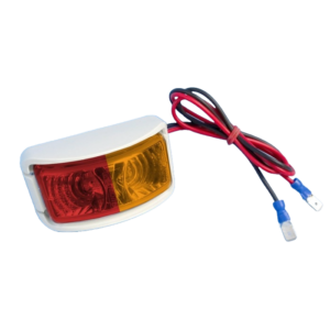 Coast LED Side Marker Lamp - Red/Amber (White Bracket) 22336WCARK-W