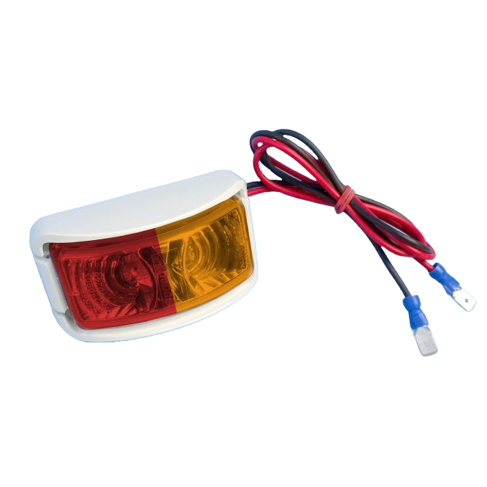 Coast LED Side Marker Lamp - Red/Amber (White Bracket) 22336WCARK-W