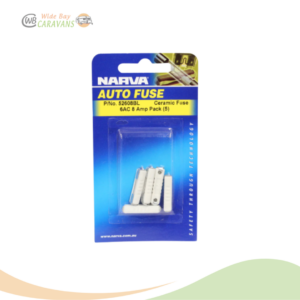 Ceramic Fuse - 8 AMP - White - 6AC - Blister pack of 5