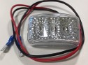 Light LED Amber Front Clear Lens 22336WCAK-W + BRACKET BLACK HOUSING T/S MARKER RECTANGLE