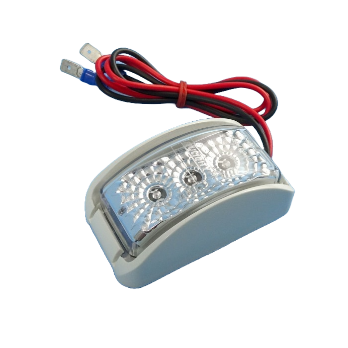 Coast LED Front Position Lamp - White (White Bracket) 22336WCK-W