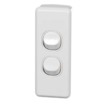 Wall Switch - 2 Gang - White