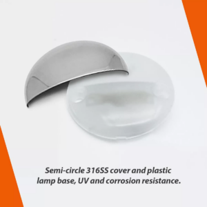 Half Round Courtesy Lights 12V 1.7" LED - Chrome Dome
