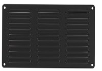 Vent Pressed Aluminium Black 300mm x 150mm