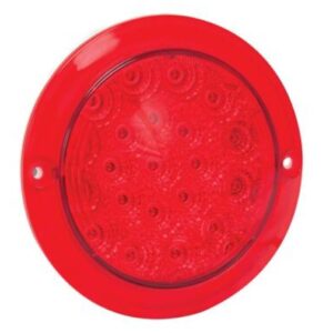 LED Autolamps 102 Series Round Stop/Tail Lamp with Red Lens 130mm Diameter