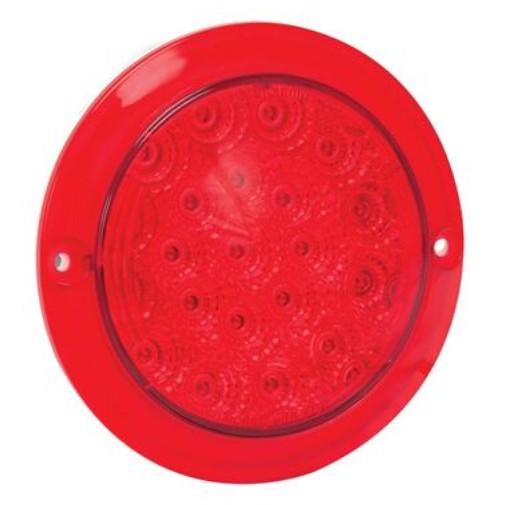 LED Autolamps 102 Series Round Stop/Tail Lamp with Red Lens 130mm Diameter