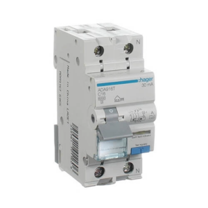 Hager ADA916T | 16 AMP 2 Pole 6KA | 30MA RCD/MCB RCBO