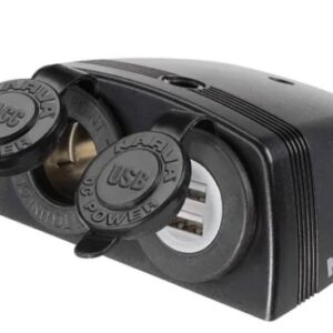 Narva Acc/Dual USB Twin Socket Surface Mount (81168BL)