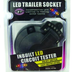 Trailer Socket - 7 Pin Large Round, LED