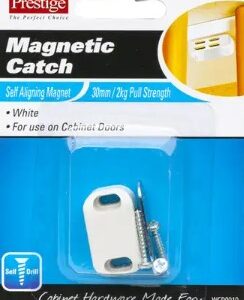 Prestige Magnetic Catch Light Duty White 30mm - 1 Pack