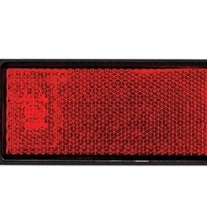 Reflector with Mounting Bracket - Red 93mm x 35mm