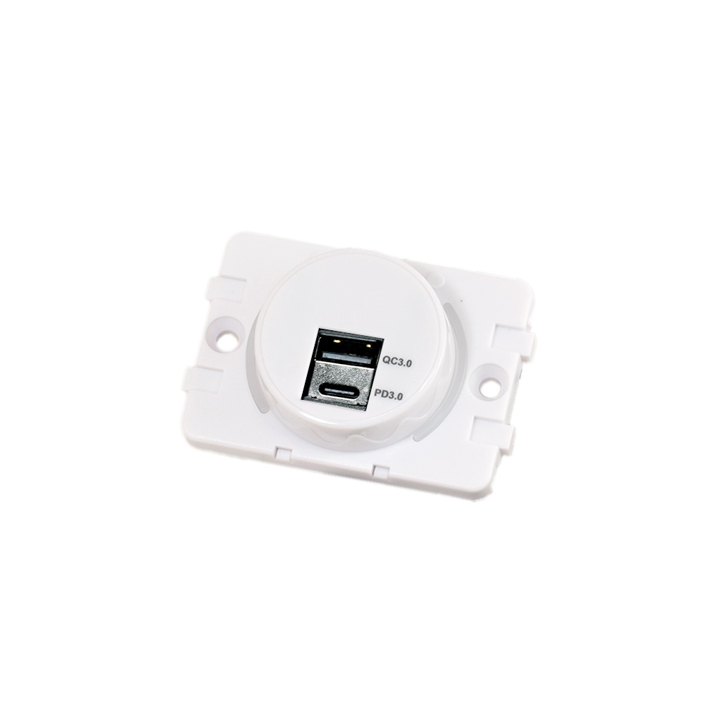 Twin Charging Station USB A/USB C - White - 12 Volt - Image 4