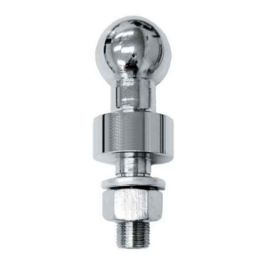 Towball 50mm Chrome - 2 Tonne Rating - Shank 51mm long - 25mm Hi-Rise